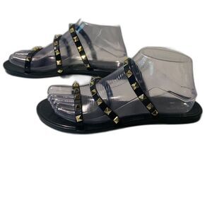 Rockstud PVC Thong Sandals, Black Steven New York Sandal Size 7.5 Flats Summer